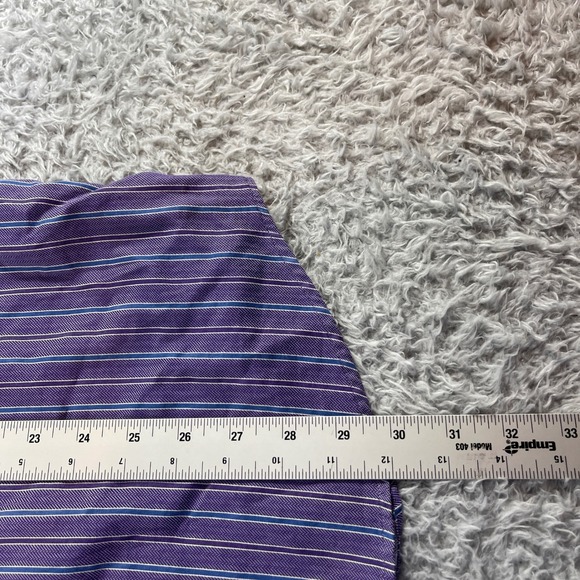 Robert Graham Purple Blue Stripe Dress Shirt Mens 16.5 42 100% Cotton Button Up - Picture 7 of 9